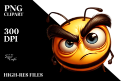 Humorous Cartoon Bee, Transparent PNG Product Image 2