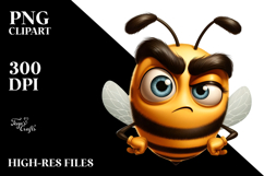 Humorous Cartoon Bee, Transparent PNG Product Image 2