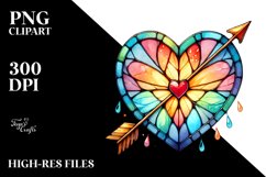 Watercolor Stained Heart PNG Product Image 2