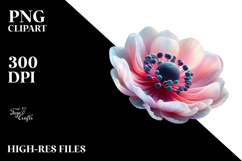 Elegant Anemone with Metallic Accents, PNG Product Image 2
