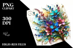 Watercolor Luxury Flower Splash Clipart Product Image 1