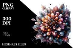 Shiny Zinnia Watercolor | Sublimation Clipart Product Image 1