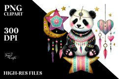 Boho Panda on Star PNG Product Image 2