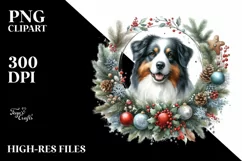 Watercolor Christmas Dog PNG Product Image 1