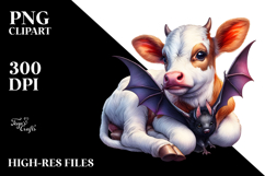 colorful Baby Cow with Bat Product Image 2
