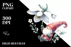 Colorful Small Baby Gnome Floating in Air | Sublimation Product Image 3