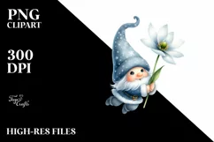 Colorful Small Baby Gnome Floating in Air | Sublimation Product Image 1