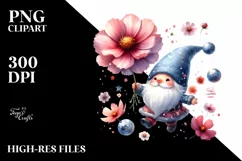 Cute Gnome Cosmos Air Hippo | Sublimation | Clipart Product Image 3