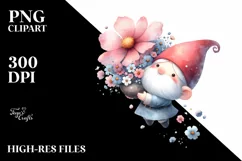 Cute Gnome Cosmos Air Hippo | Sublimation | Clipart Product Image 3