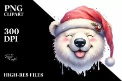 Detailed Whimsical Polar Bear Tongue Dripping | Sublimation Product Image 3