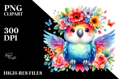 Vibrant Parrot Cartoon-Style Product Image 2