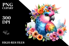 Vibrant Parrot Cartoon-Style Product Image 2