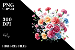 Colorful Vibrant Carnation PNG Product Image 2