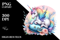 colorful Baby Unicorn in Submarine Product Image 2