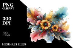 Colorful Sunflower PNG Product Image 2