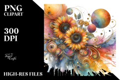 Colorful Sunflower PNG Product Image 2