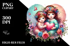 Colorful Baby Hearts PNG Product Image 2