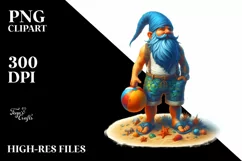 Summer Gnome Azzure Accents | Clipart Product Image 1