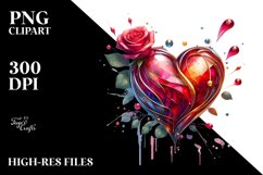Broken Cold Heart Love Clipart |T-shirt, Mug, Tumbler Product Image 1