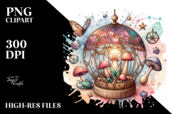 Magical Wooden Mushroom Fantasy PNG Product Image 2