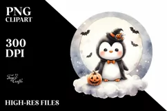 Cute Halloween Baby Penguin PNG Product Image 3