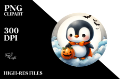 Cute Baby Penguin Halloween PNG Product Image 2