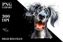 Watercolor Cute Great Dane PNG Product Image 2