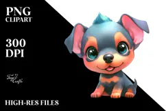 Enthusiastic Baby Doberman Pinscher.png Product Image 2