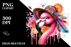 Boho Funny Cute Flamingo Tongue Dripping | Sublimation Product Image 1