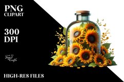 Glossy Sunflower Filled Bottle Product Image 1