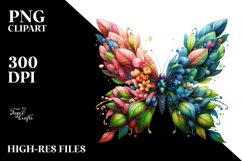 Abstract Vibrant Butterfly PNG Product Image 3