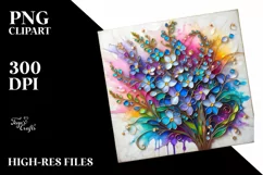 Watercolor Luxury Flower Splash Clipart Product Image 1