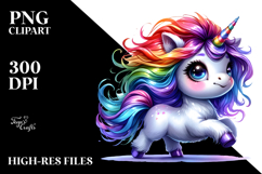 Expressive Running Unicorn, Style, Transparent PNG Product Image 2