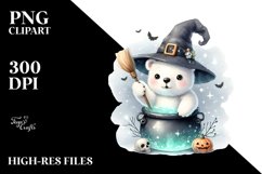 Cute Baby Polar Bear Halloween, High-Res PNG Product Image 1