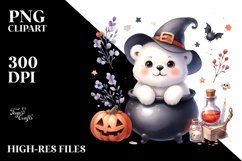 Cute Baby Polar Bear Halloween, High-Res PNG Product Image 1