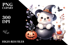 Cute Baby Polar Bear Halloween, High-Res PNG Product Image 2
