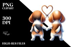 Beagle with Heart, PNG Product Image 2