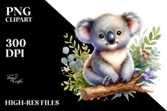 Baby Koala Digital Watercolor PNG Product Image 2