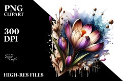 Abstract Crocus Stained Metallic Splash Product Image 3