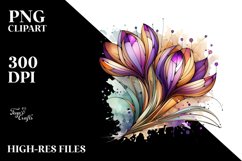 Abstract Crocus Stained Metallic Splash Product Image 3
