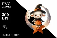 Cute Halloween Baby Lamb PNG Product Image 3