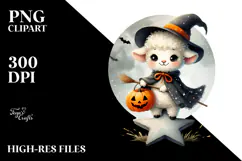 Cute Halloween Baby Lamb PNG Product Image 2