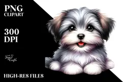 Baby Havanese Watercolor PNG Product Image 2