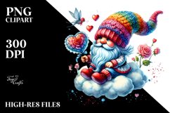 Valentine Gnome Cloud PNG Product Image 2