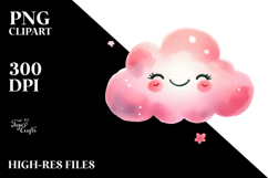 Watercolor Pinkish Cloud PNG Product Image 2