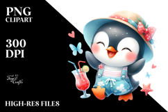 Cute Baby Penguin at the Beach PNG Product Image 2