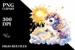 Baby Unicorn Dancing from Golden Sun | Clipart Product Image 1