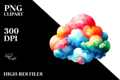 Colorful Simple Vibrant Cloud PNG Product Image 2