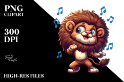 Goofy Lion Dancing PNG Product Image 2