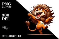 Goofy Lion Dancing PNG Product Image 2